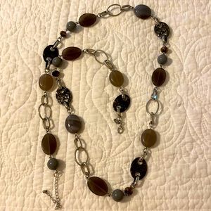 Long stone necklace